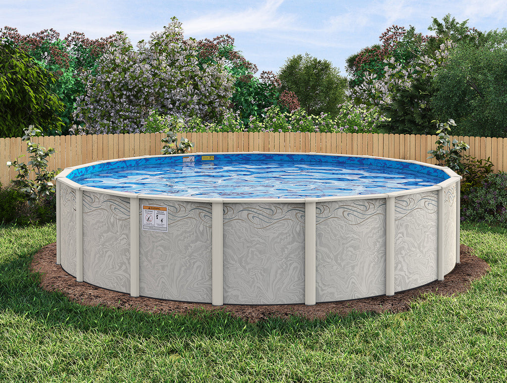 21' Round 8" Resin Frame Silver Interlude Pool & Bundle | 52" or 54"