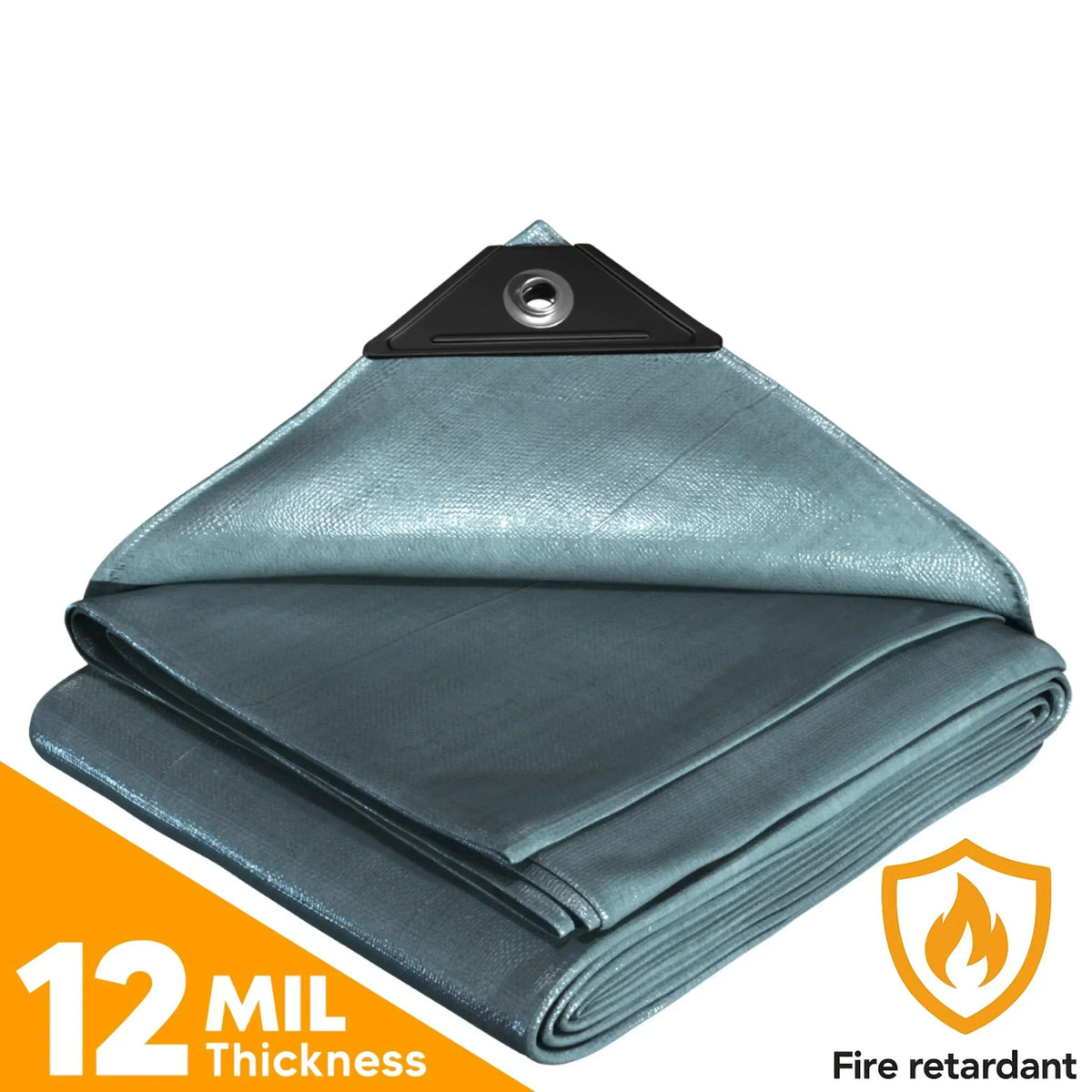 Silver Fire Retardant Tarp 10' x 30' - Case of  3