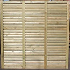 Level Top Louvre Fence Panel - All Sizes