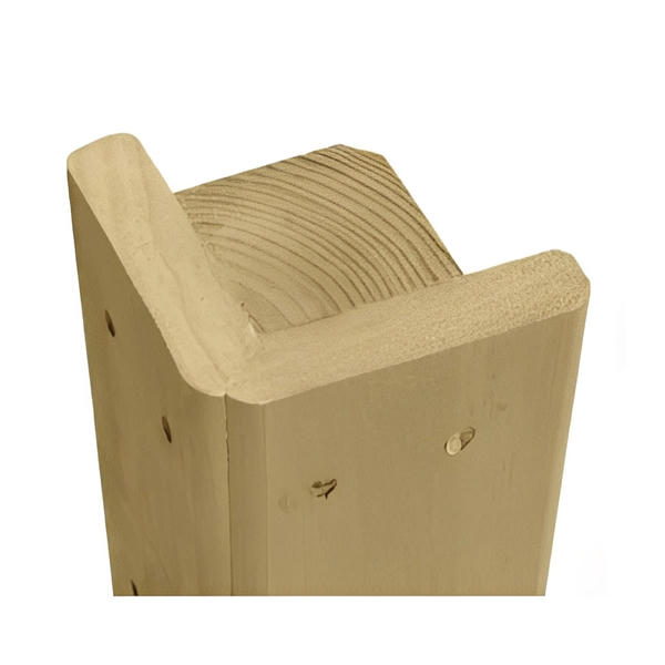 Slotted Corner Post for Fence - 100mm x 100mm (Incl Brackets and Screws)