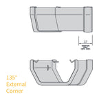 FloPlast Square Line 114mm Gutter
