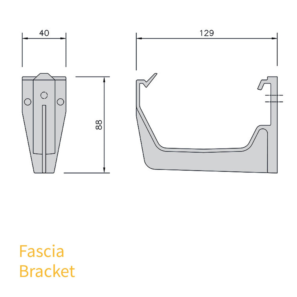 FloPlast Square Line 114mm Gutter