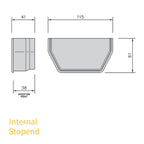 FloPlast Square Line 114mm Gutter