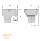 FloPlast Square Line 114mm Gutter