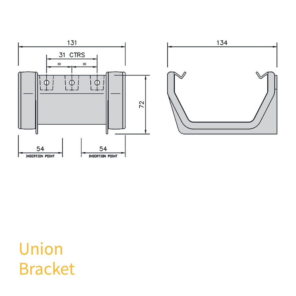FloPlast Square Line 114mm Gutter