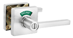 Square Privacy Indicator Door Lock Solstice Lever in Satin Chrome