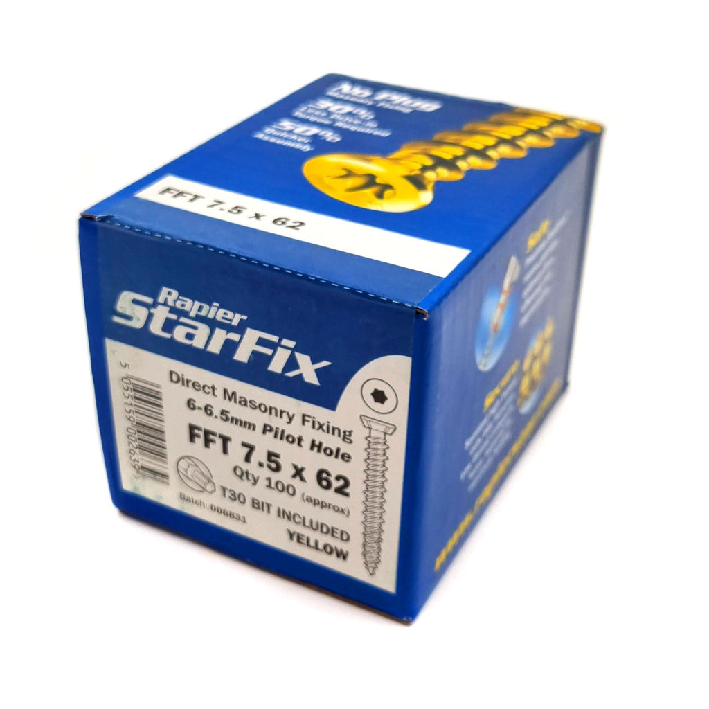 7.5mm StarFix FFT Countersunk Masonry Screws (100 Pack)