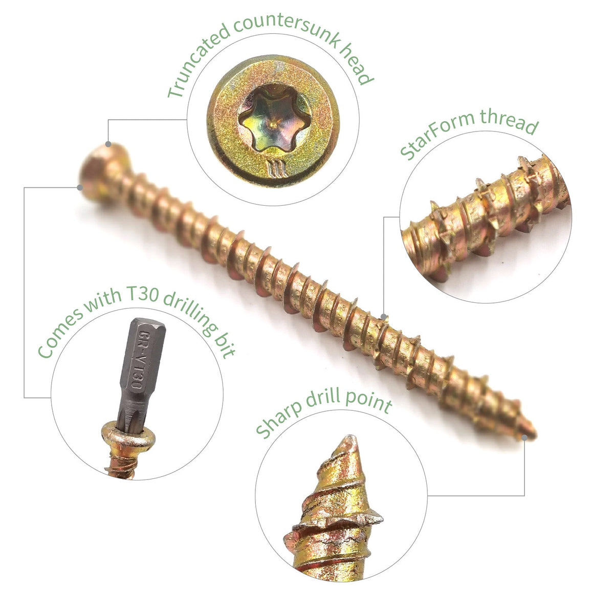 7.5mm StarFix FFT Countersunk Masonry Screws (100 Pack)