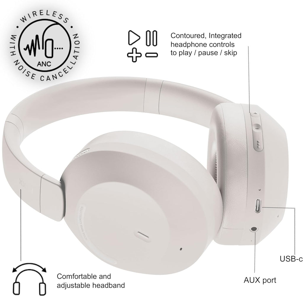 MIXX Audio StreamQ C4 ANC Over-Ear Wireless Noise Cancelling Headphones Sand