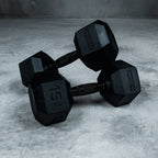 1-10kg Black Hex Dumbbell Set (10 Pair)
