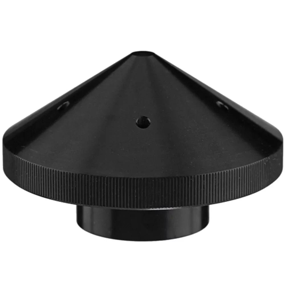 Black conical-shaped T-H Marine G-Force ELIMINATOR Trolling Motor Propeller Nut GFEL-MK-BK-DP designed for secure attachment of propellers on fishing motors.