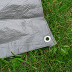 Grey S-Grade Tarpaulin with 10 x Bungee Balls (Black)