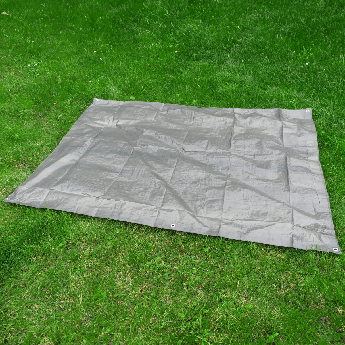 Grey S-Grade Tarpaulin with 10 x Bungee Balls (Black)