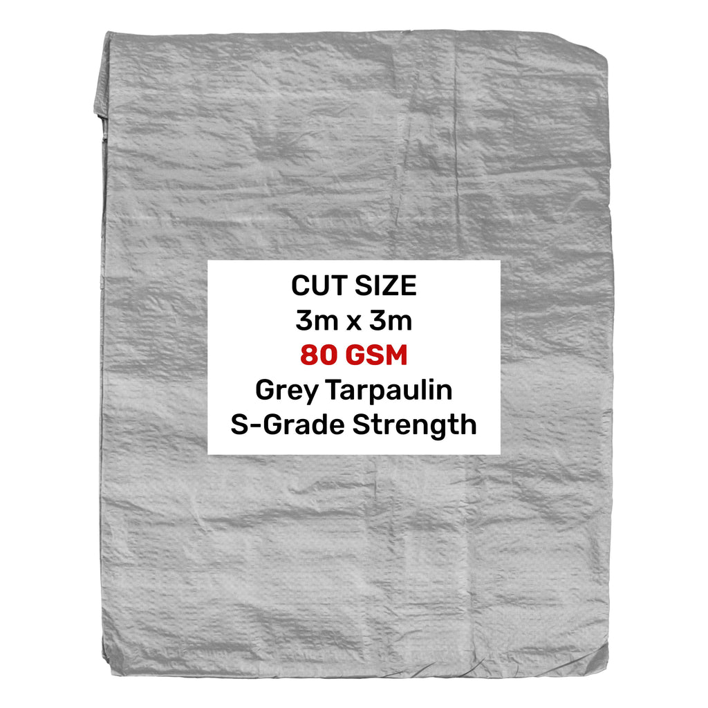 Grey S-Grade Tarpaulin 3m x 3m