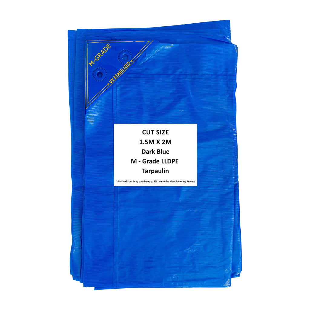 M-Grade LLDPE Blue Tarpaulin 1.5m x 2m