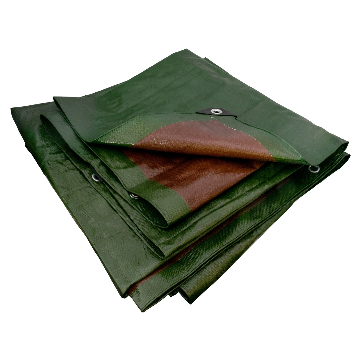 Green/Brown L-Grade Tarpaulin 2m x 4m