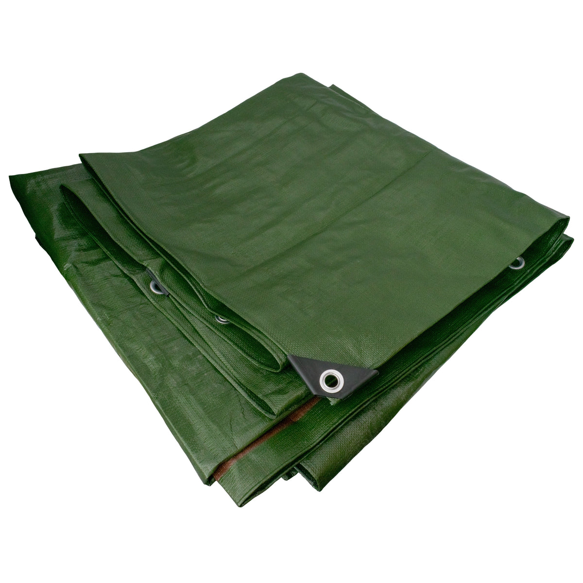 Green/Brown L-Grade Tarpaulin 10m x 12m
