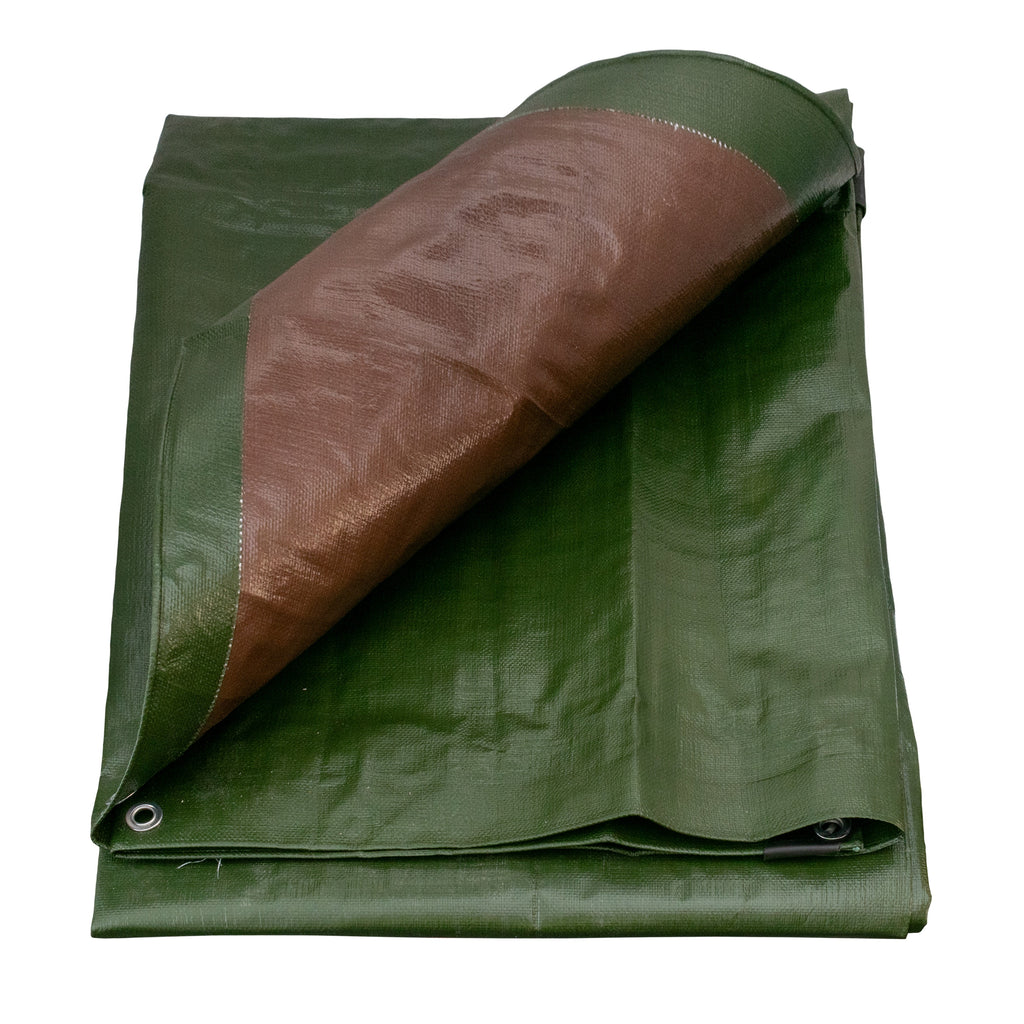 Green/Brown L-Grade Tarpaulin 2m x 3m