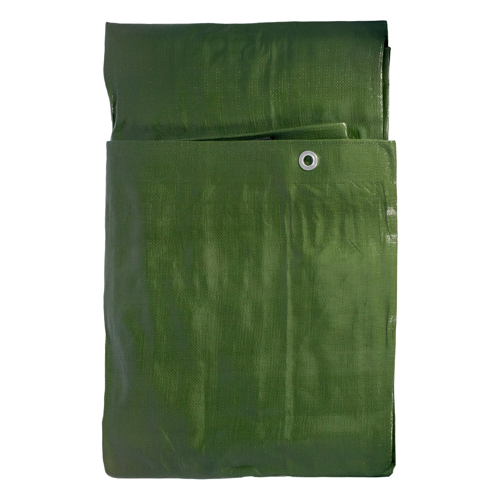 Green/Brown L-Grade Tarpaulin 10m x 12m