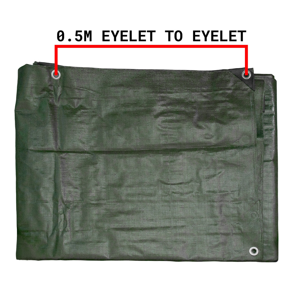 Green/Brown L-Grade Tarpaulin 8m x 12m
