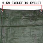 Green/Brown L-Grade Tarpaulin 4m x 6m