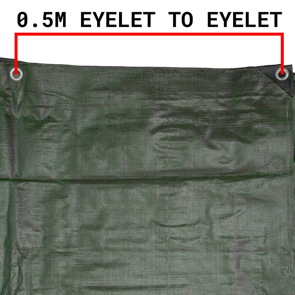 Green/Brown L-Grade Tarpaulin 10m x 12m