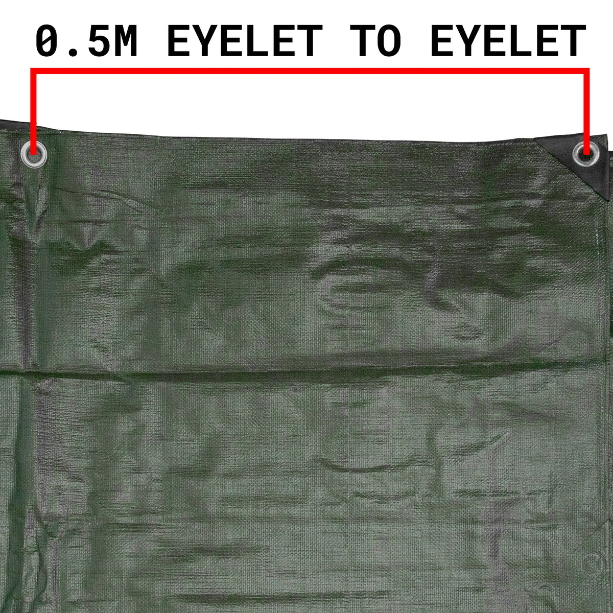 Green/Brown L-Grade Tarpaulin 2m x 3m