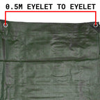 Green/Brown L-Grade Tarpaulin 6m x 8m