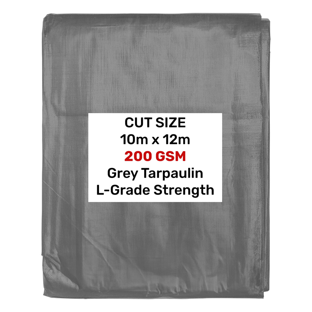 Grey L-Grade Tarpaulin 10m x 12m