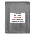 Grey L-Grade Tarpaulin 8m x 10m