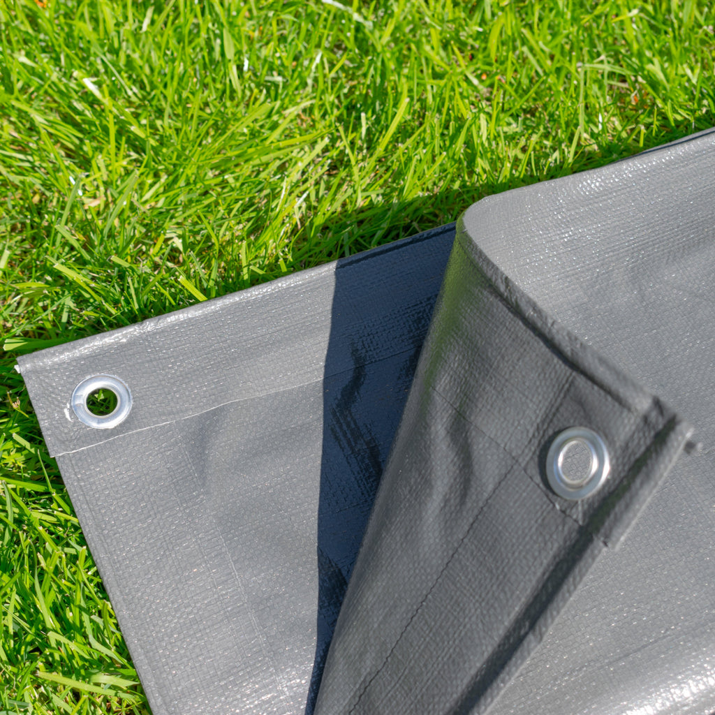 Grey L-Grade Tarpaulin 6m x 10m