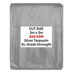 Silver XL-Grade Tarpaulin 3m x 3m