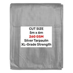 Silver XL-Grade Tarpaulin 5m x 6m
