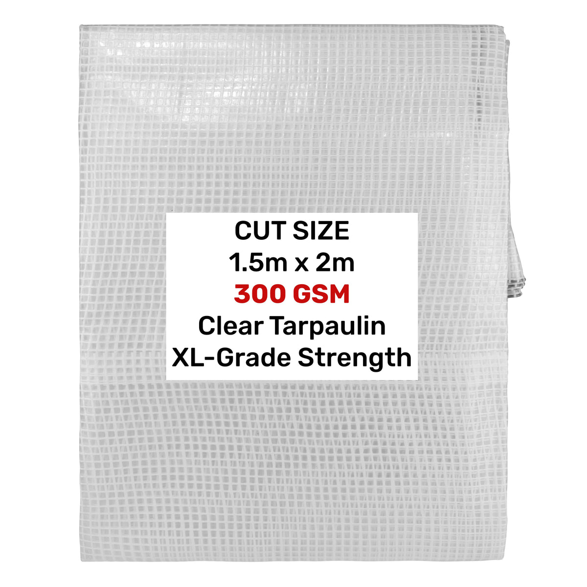 Clear XL-Grade Tarpaulin 1.5m x 2m