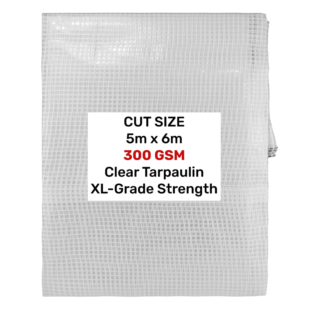 Clear XL-Grade Tarpaulin 5m x 6m