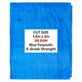 Blue S-Grade Tarpaulin 1.5m x 2m