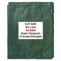 Green S-Grade Tarpaulin 4m x 6m
