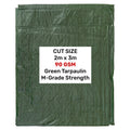 Green M-Grade Tarpaulin 2m x 3m