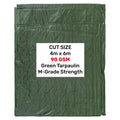 Green M-Grade Tarpaulin 4m x 6m