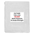 White M-Grade Tarpaulin 1.5m x 2m