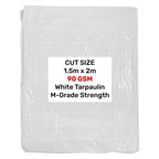 White M-Grade Tarpaulin 1.5m x 2m