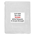 White M-Grade Tarpaulin 3m x 4m