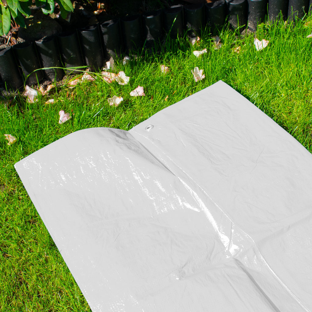 White M-Grade Tarpaulin 4m x 8m