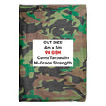 Camouflage M-Grade Tarpaulin 4m x 5m