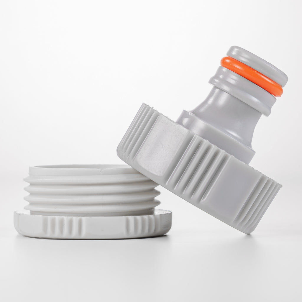 Female Tap Connector 1" or 3/4" BSP Female, Gray/White