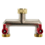 Two Way Tap Splitter Brass 3/4" BSP