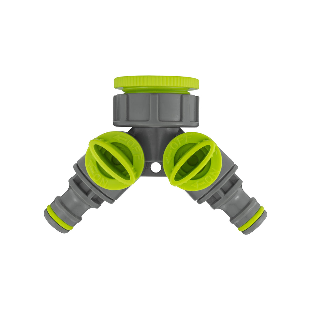 Double Tap Connector with Valves Lime