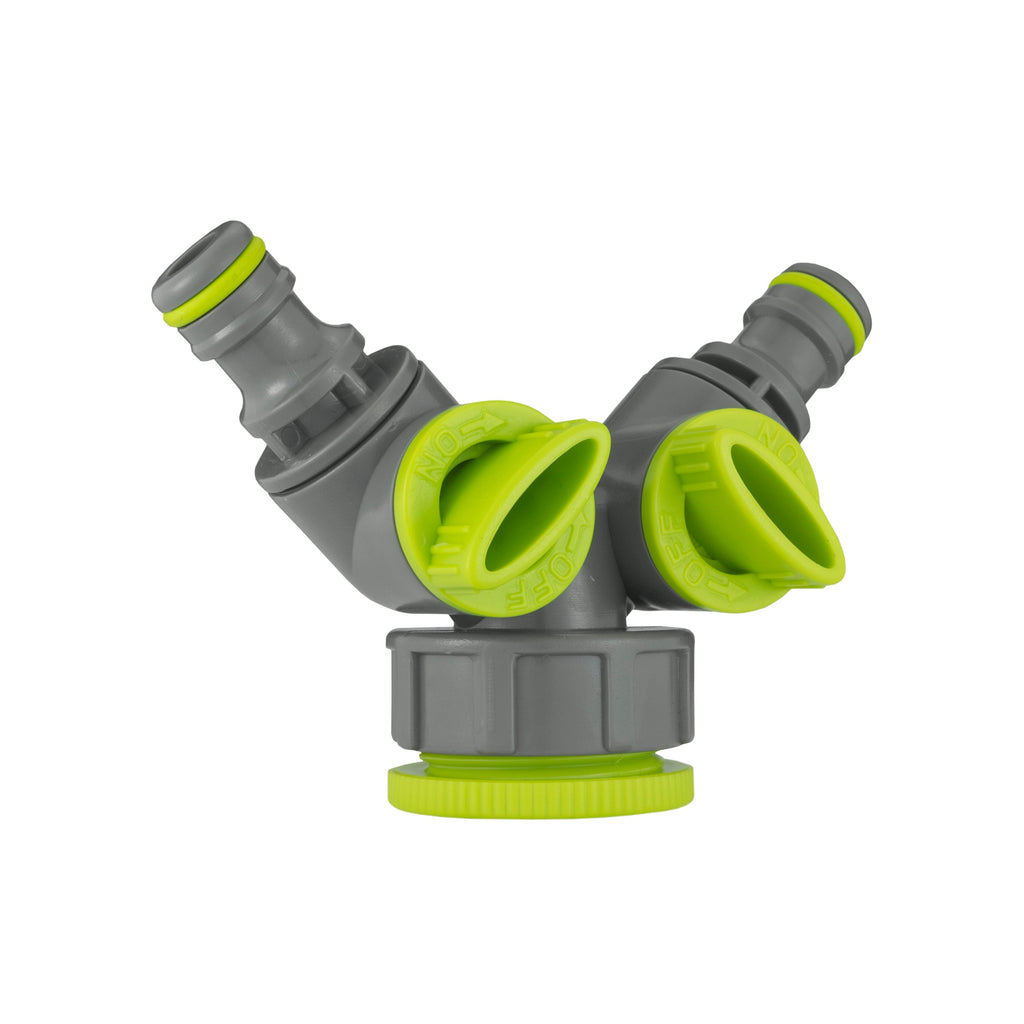 Wall Flange Kit 32mm MDPE + Brass Bib Tap + Two Way Splitter + Connectors