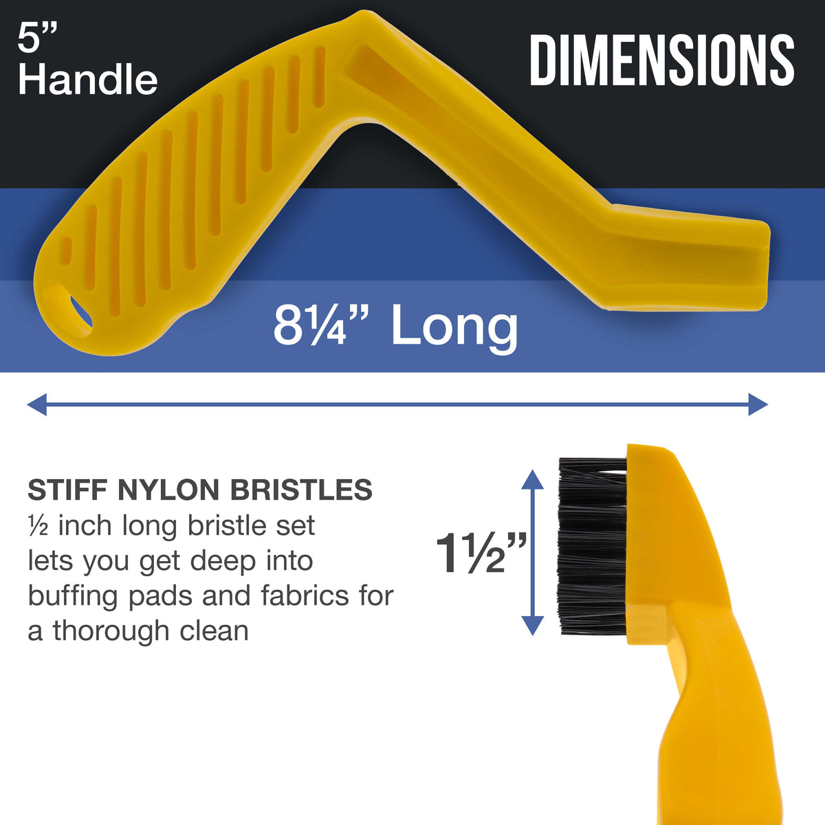 '- Foam Buffing Pad Conditioning Brush - Nylon Bristle Cleaning Recondition Tool for Polishing, Compound Polisher Pads - Car Auto Detailing