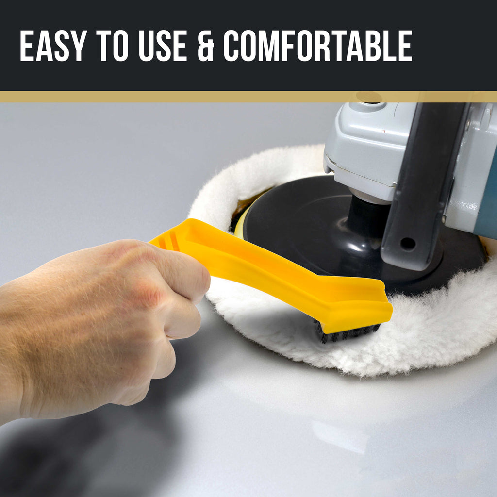 '- Foam Buffing Pad Conditioning Brush - Nylon Bristle Cleaning Recondition Tool for Polishing, Compound Polisher Pads - Car Auto Detailing